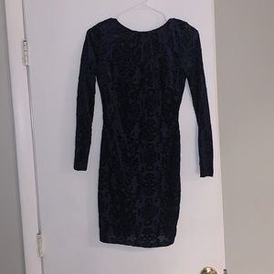Navy Blue Backless Windsor dress